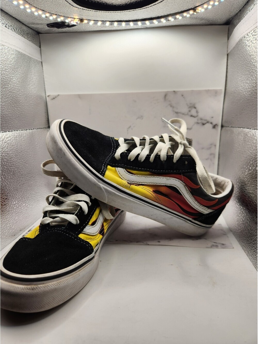 🔥VANS OLD SKOOL RACING FLAMES SHOES ( MENS 7.5 -women 6.5🔥